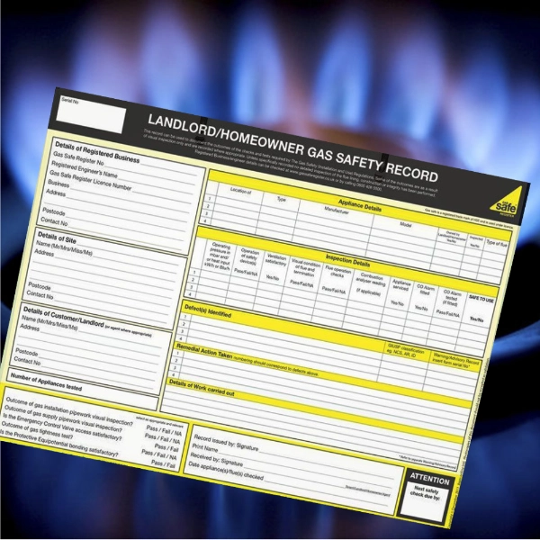 Landlord gas safety certificate CP12 in Hastings